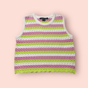 French connection sweater vest colorful size XS.